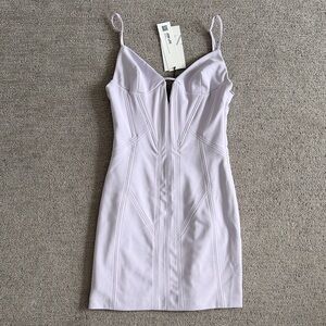 NWT ZARA Elegant Lavender Spaghetti Strap Dress size XS